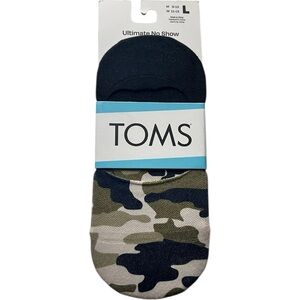 TOMS Ultimate  Camouflage No Show Socks Sz L